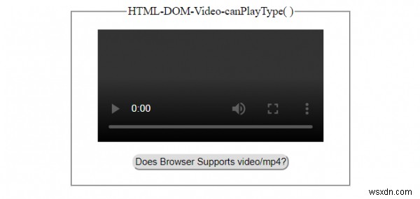 HTML DOM 비디오 canPlayType( ) 메서드 