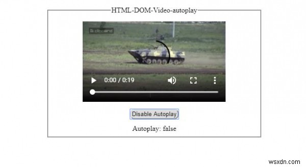 HTML DOM 비디오 자동 재생 속성 