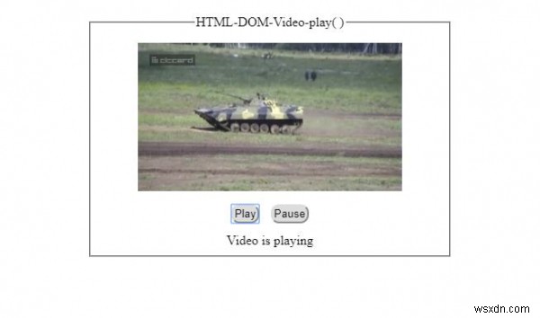 HTML DOM 비디오 play( ) 메서드 