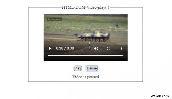 HTML DOM 비디오 play( ) 메서드 