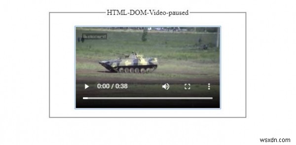 HTML DOM 비디오 일시 중지 속성 