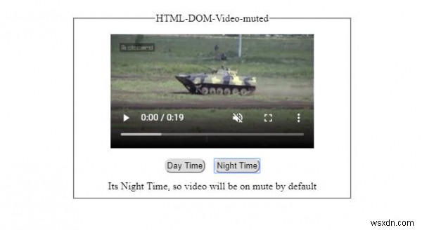 HTML DOM 비디오 음소거 속성 