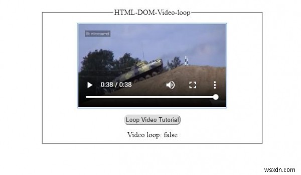 HTML DOM 비디오 루프 속성 