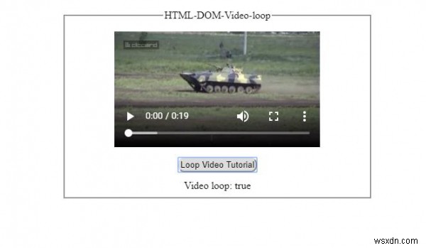 HTML DOM 비디오 루프 속성 