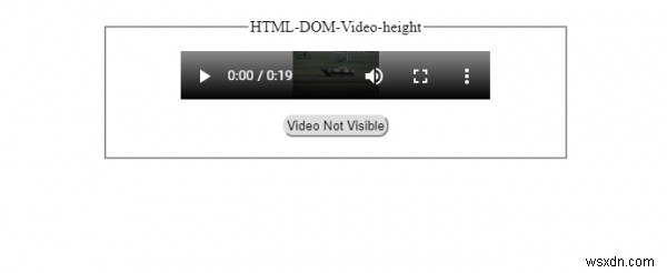 HTML DOM 비디오 높이 속성 