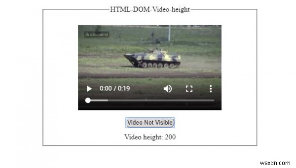 HTML DOM 비디오 높이 속성 