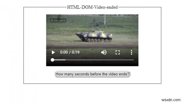 HTML DOM 비디오 종료 속성 