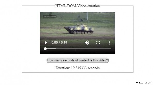 HTML DOM 비디오 재생 시간 속성 