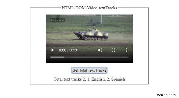 HTML DOM 비디오 textTracks 속성 