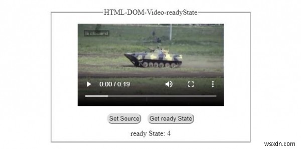 HTML DOM 비디오 readyState 속성 
