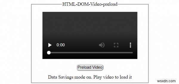 HTML DOM 비디오 사전 로드 속성 