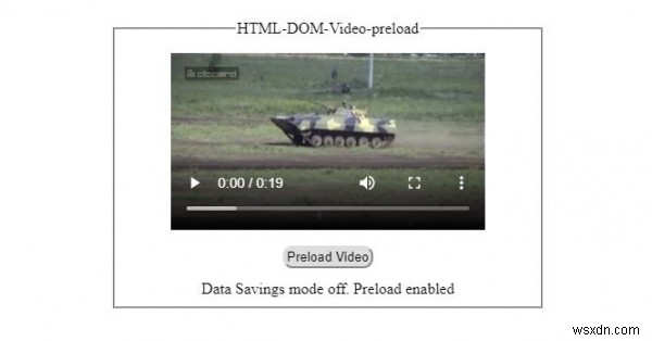 HTML DOM 비디오 사전 로드 속성 