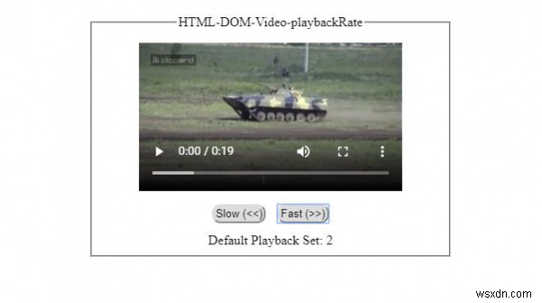 HTML DOM 비디오 playbackRate 속성 