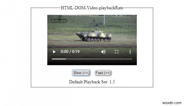 HTML DOM 비디오 playbackRate 속성 