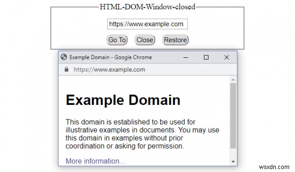 HTML DOM 창 닫힘 속성 