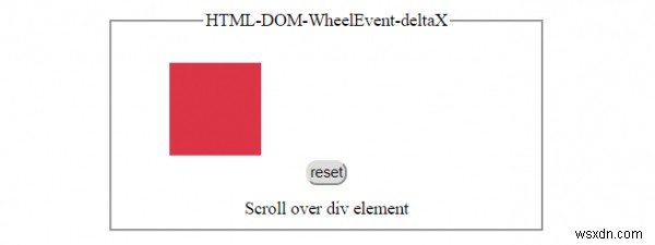 HTML DOM WheelEvent deltaX 속성 