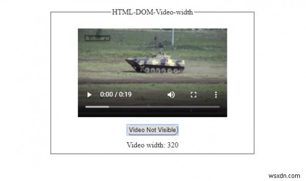 HTML DOM 비디오 너비 속성 