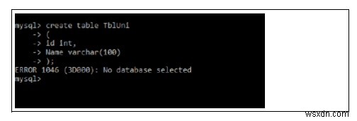 MySQL 오류 - #1046 - 선택한 데이터베이스가 없습니다. 