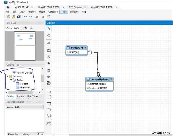 MySQL Workbench를 사용하여 서버에서 데이터베이스의 ER 모델을 얻는 방법은 무엇입니까? 