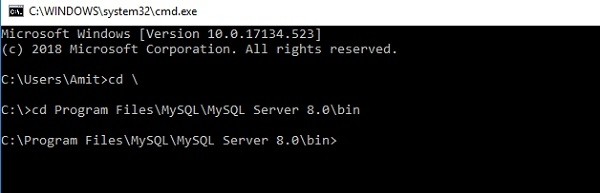 Windows10에서 MySQL 명령줄을 여는 방법은 무엇입니까? 