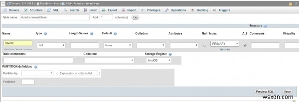 PhpMyAdmin을 사용하여 MySQL 데이터베이스의 열에 자동 증가를 추가하는 방법은 무엇입니까? 