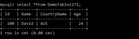 Java를 사용하여 MySQL 테이블에 레코드 삽입 