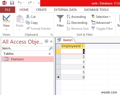 Access 데이터베이스로 LIMIT MySQL 절을 시뮬레이션하는 방법은 무엇입니까? 