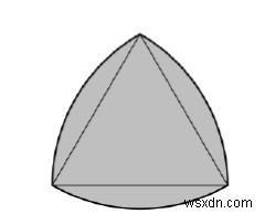 C의 A 광장 내에서 가장 큰 Reuleaux 삼각형? 