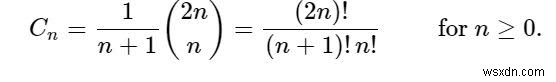 n번째 카탈루냐 숫자를 위한 C/C++ 프로그램? 