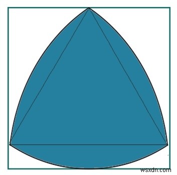 A Square 내에서 가장 큰 Reuleaux 삼각형? 