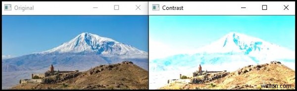 C++를 사용하여 OpenCV에서 대비를 변경하는 방법은 무엇입니까? 