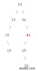 C++에서 BST의 두 노드 사이의 최대 요소 