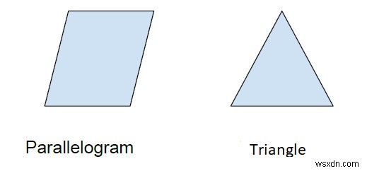 C++에서 평행사변형 안의 삼각형 영역 