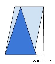 C++에서 평행사변형 안의 삼각형 영역 
