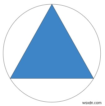 C++에서 정삼각형의 외접원의 면적을 계산하는 프로그램 