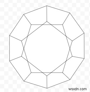 C++에서 십이면체의 표면적을 위한 프로그램 