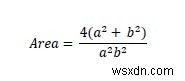 C++에서 타원에 내접할 수 있는 가장 큰 정사각형의 면적 