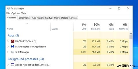 Windows에서 RAM을 확보하고 RAM 사용량을 줄이는 방법 