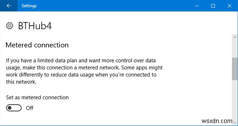 Windows 10에서 Wi-Fi 및 이더넷 연결을 측정된 것으로 설정하는 방법 