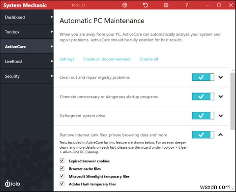 System Mechanic으로 PC 성능을 최고로 끌어올리십시오 