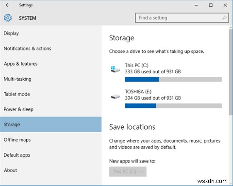 Windows 10을 실행하기 위해 저장 공간을 확보하는 방법 