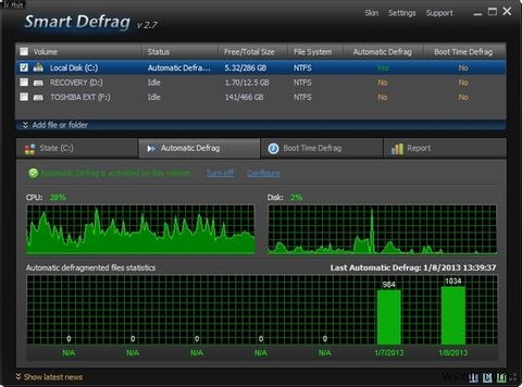 IObit Smart Defrag:뛰어난 하드 드라이브 조각 모음 및 최적화 도구 [Windows] 