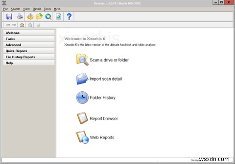 Xinorbis는 Windows 파일 시스템용 무료 및 휴대용 디스크 분석기입니다. 
