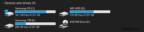 SSD와 HDD를 모두 사용하여 Windows 파일을 구성하는 방법 