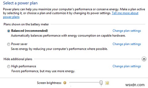 Windows 7 전원 옵션 및 절전 모드 설명 