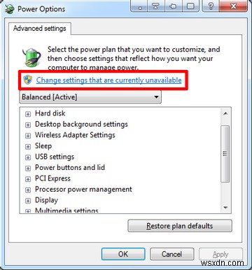 Windows 7 전원 옵션 및 절전 모드 설명 