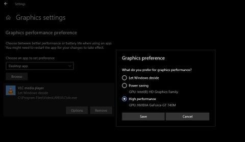 Windows 10에서 앱용 기본 GPU를 선택하는 방법 