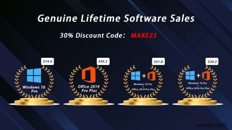 저렴한 $13 Windows 10 및 $27 Microsoft Office 평생 라이선스 받기:최대 91% 절약 