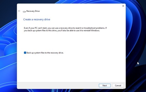 Windows에서 복구 드라이브 오류를 생성하는 동안 발생한 문제를 수정하는 방법 