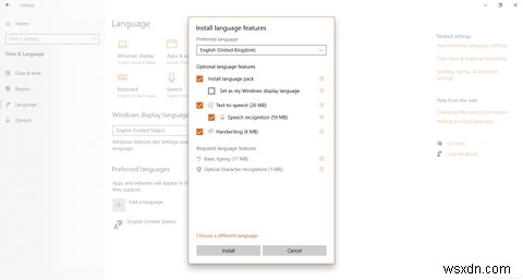 Windows 10에 언어 팩을 설치하는 방법 